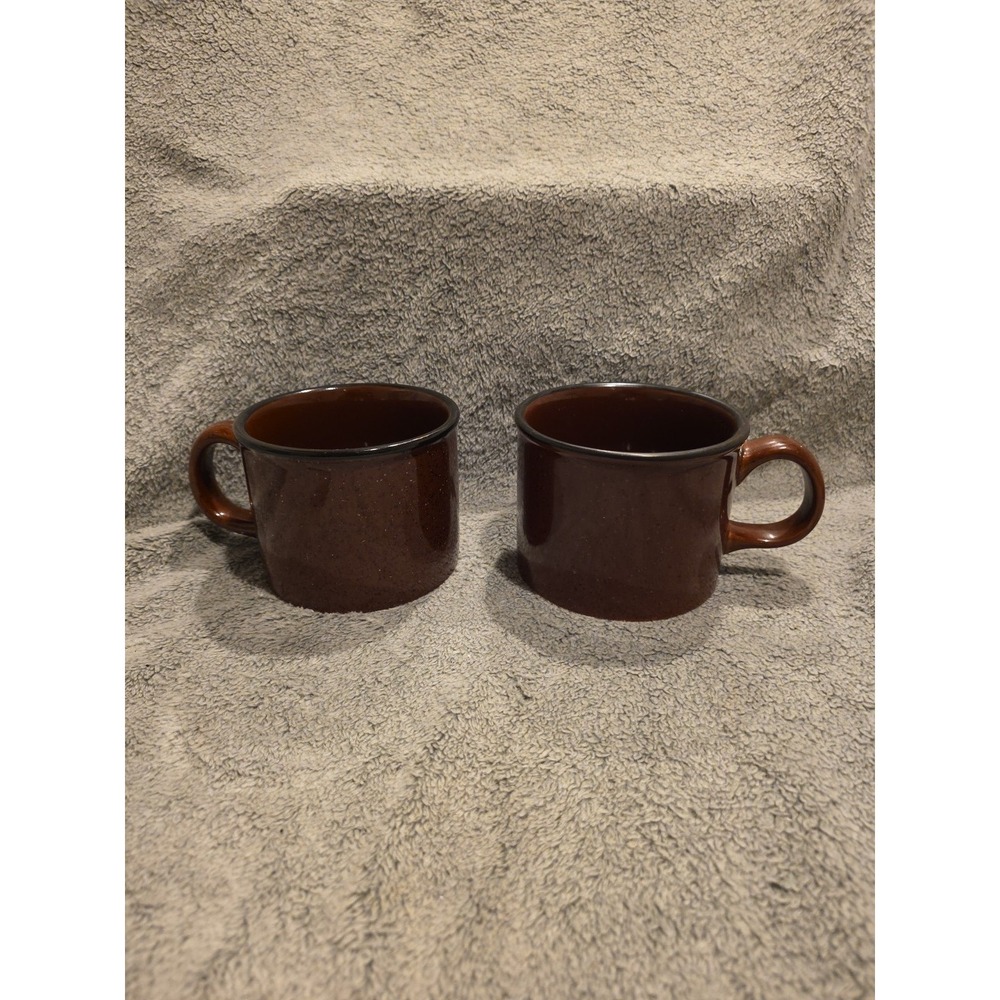 Set Of‎ Two Paul Sebastian Brown Speckled Limited Edition 1996 Mugs